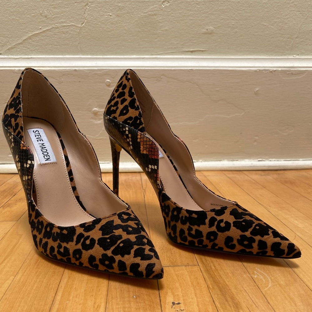 Steve Madden animal print Stilettos